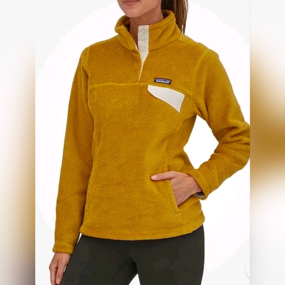 Patagonia Women's Re-Tool Snap Fleece Pullover Cabin Gold Size Small